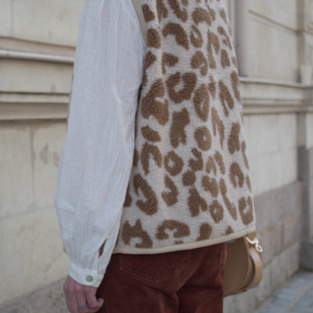Gilet sans manches léopard Edgar