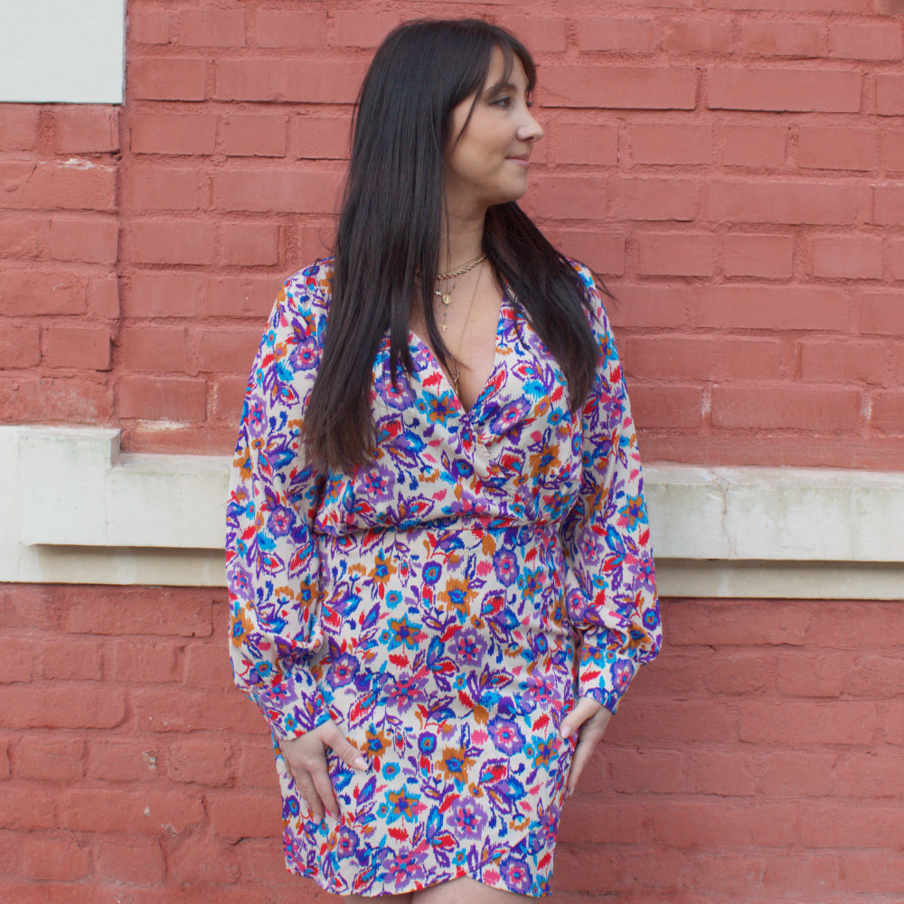 Robe motifs fleuris portefeuille Pia